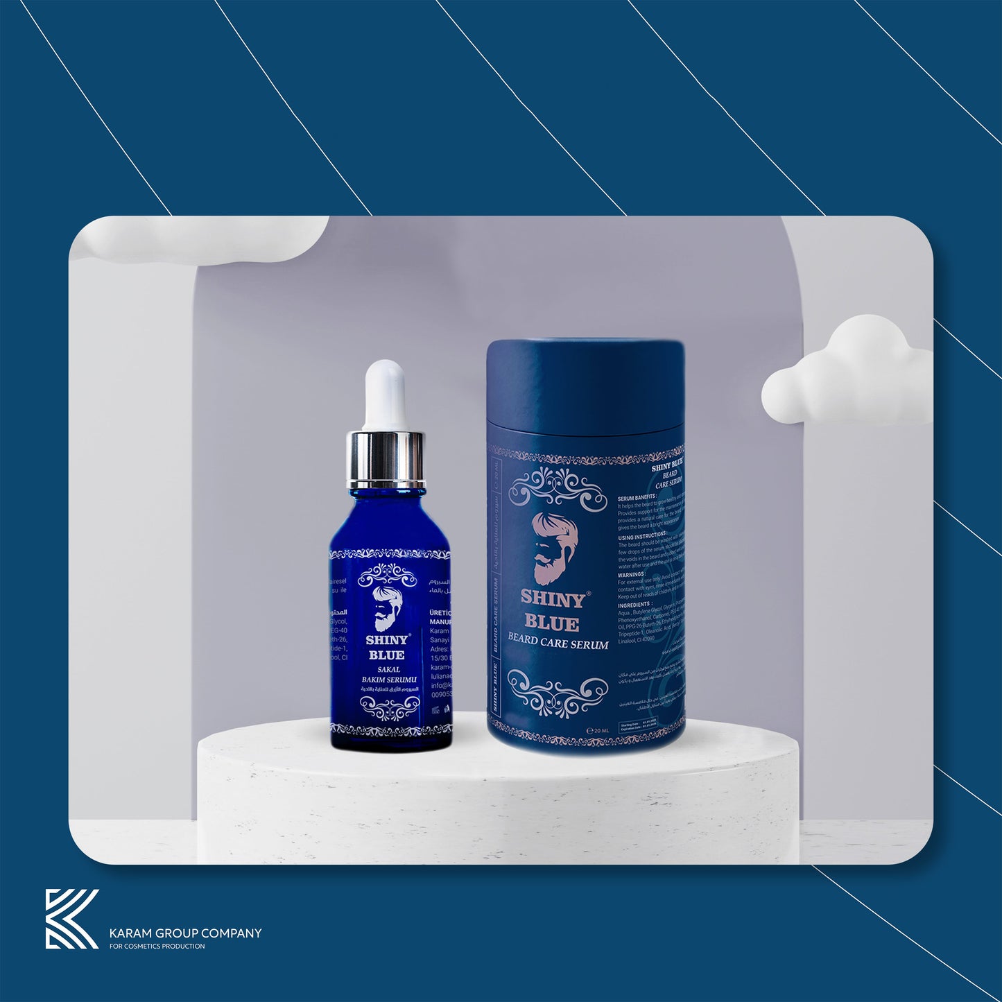 Beard Care Serum - Shiny Blue