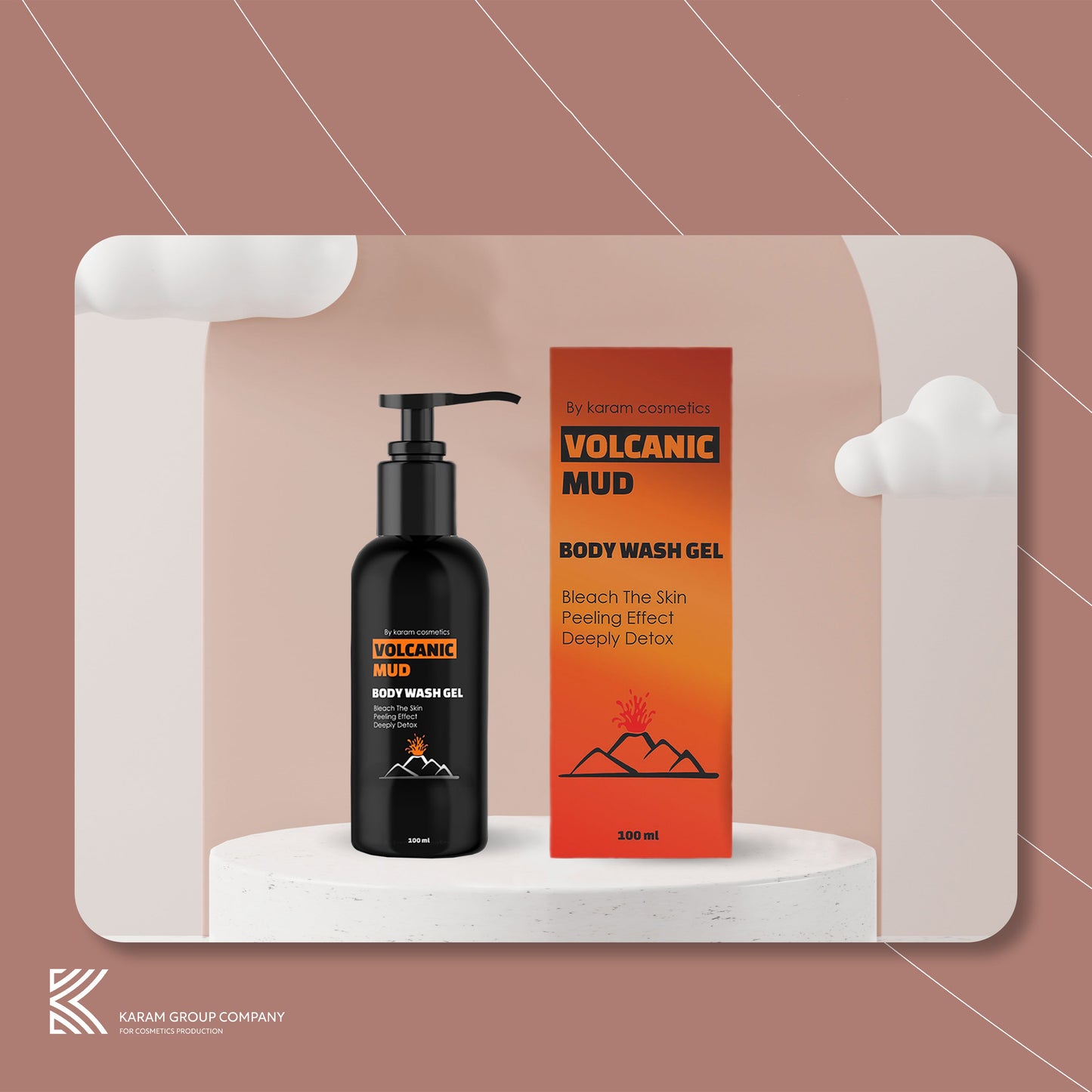 Volcanic Mud Aktif Karbonlu Duş Jeli 100 ml - Volcanic