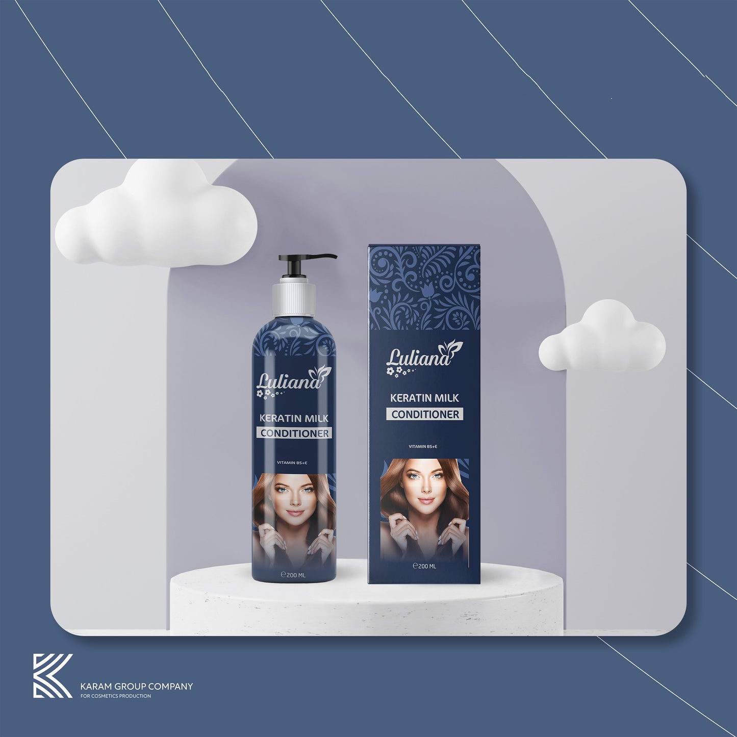 Keratin seti Luliana (Keratin Şampuan 200 Ml  +  Keratin Saç Bakım Sütü 200 ml) - Luliana